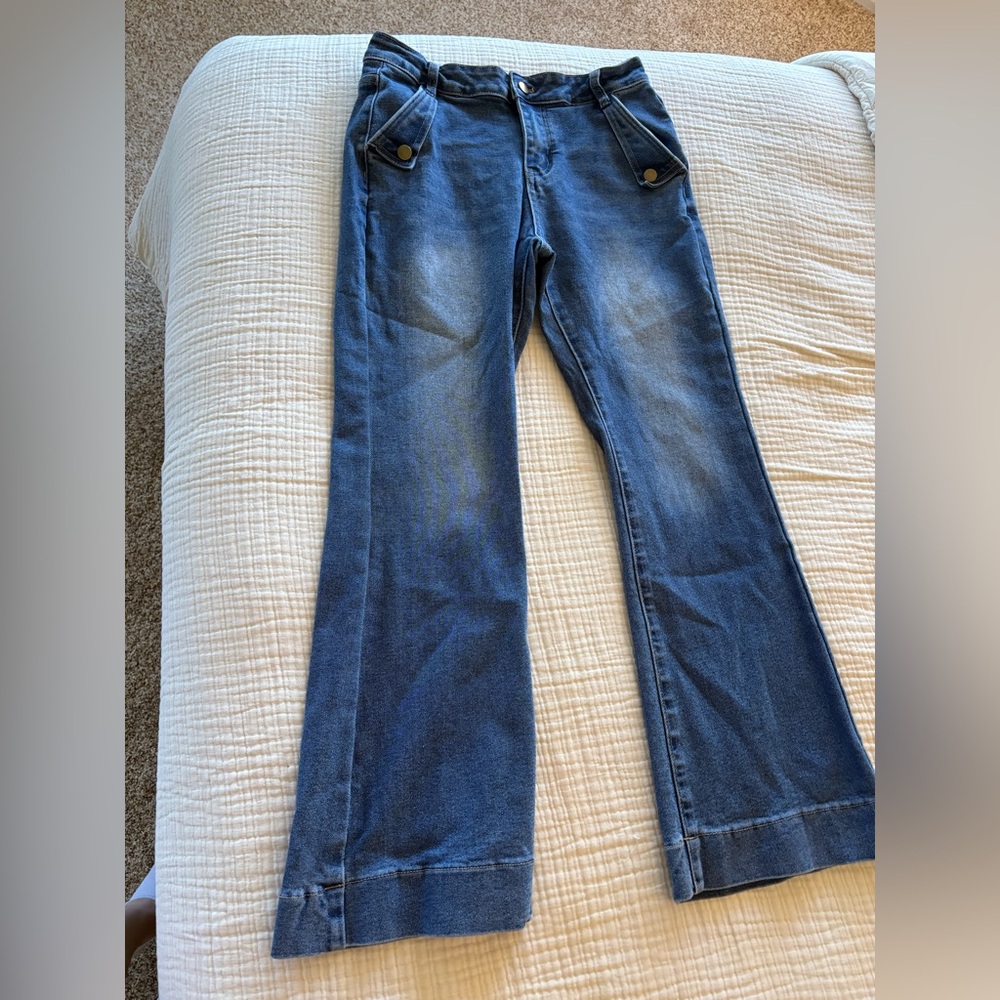 Blue Flared Jeans